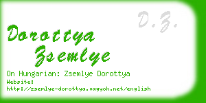 dorottya zsemlye business card